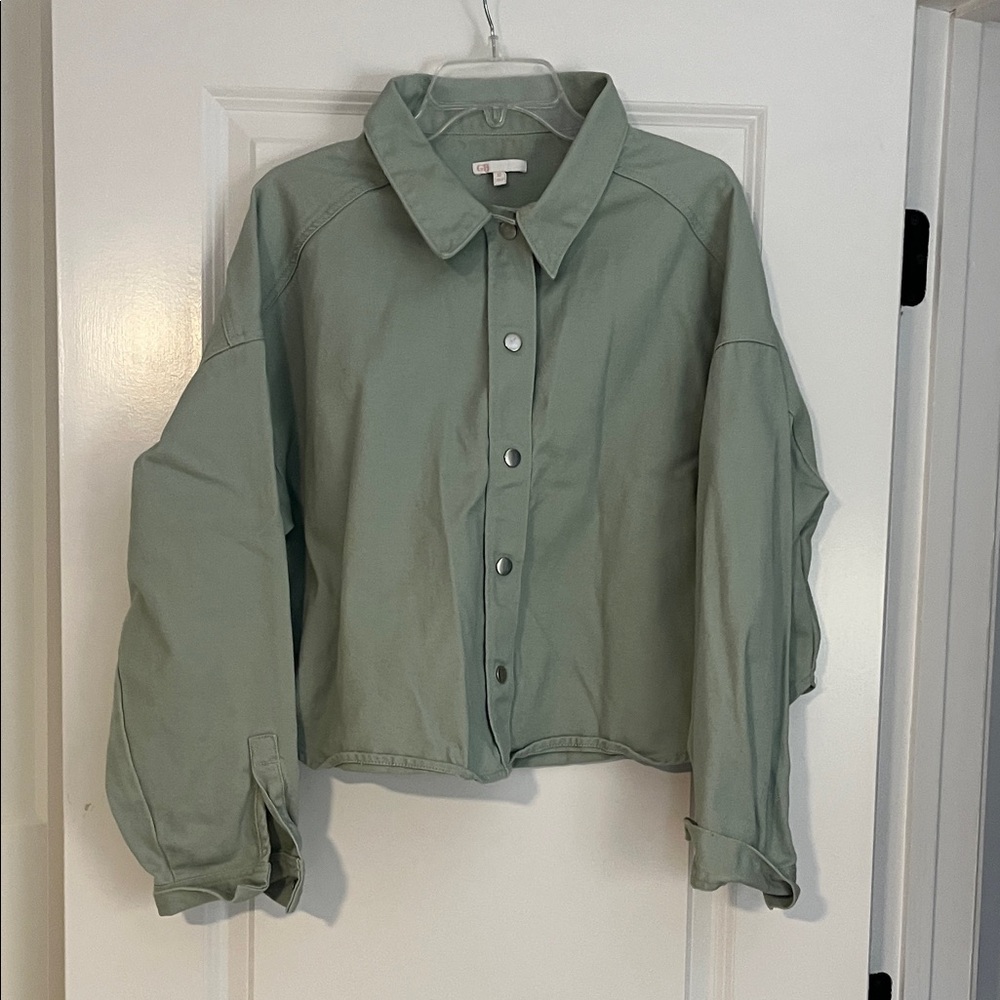 Gianni Bini Light Green Collared Jacket